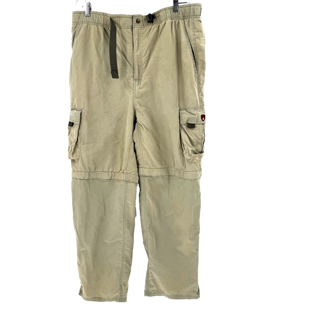 Suisse Sport Convertible Cargo Pants Men's Large Tan Hiking Trek Outdoors‎ Camp
